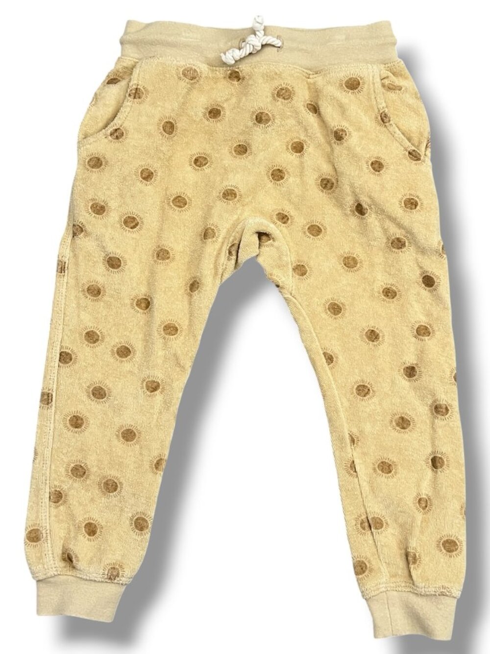 Rylee + Cru Terry Sun Sweatpants Joggers in Butter Golden Yellow Size 18-24M
